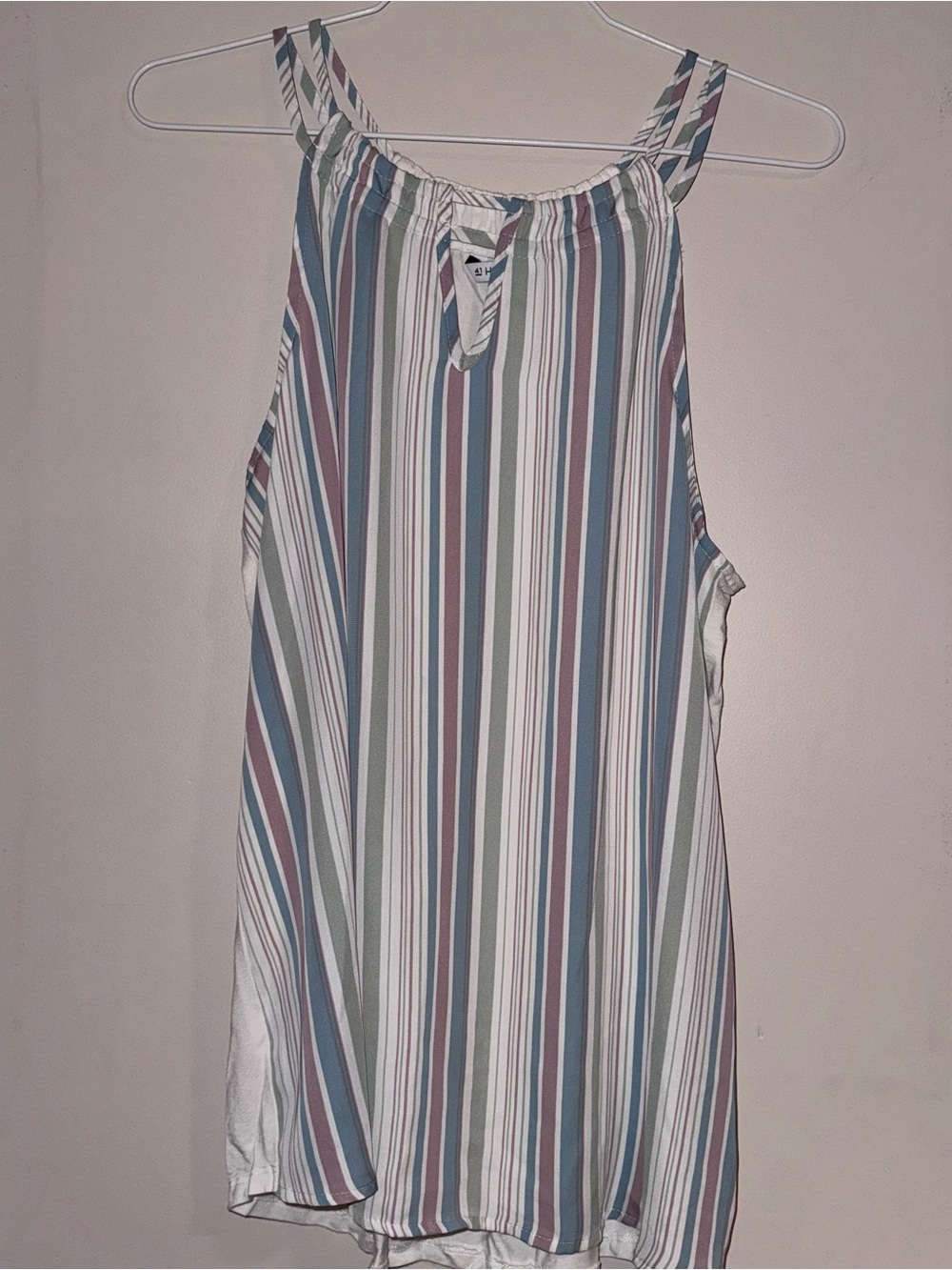 41 Hawthorn Striped Halter Camisole in White, Blue & Green